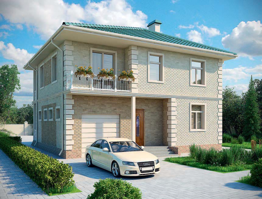проект дома из газобетона AS-2014 строительство под ключ за 2 670 000 рублей