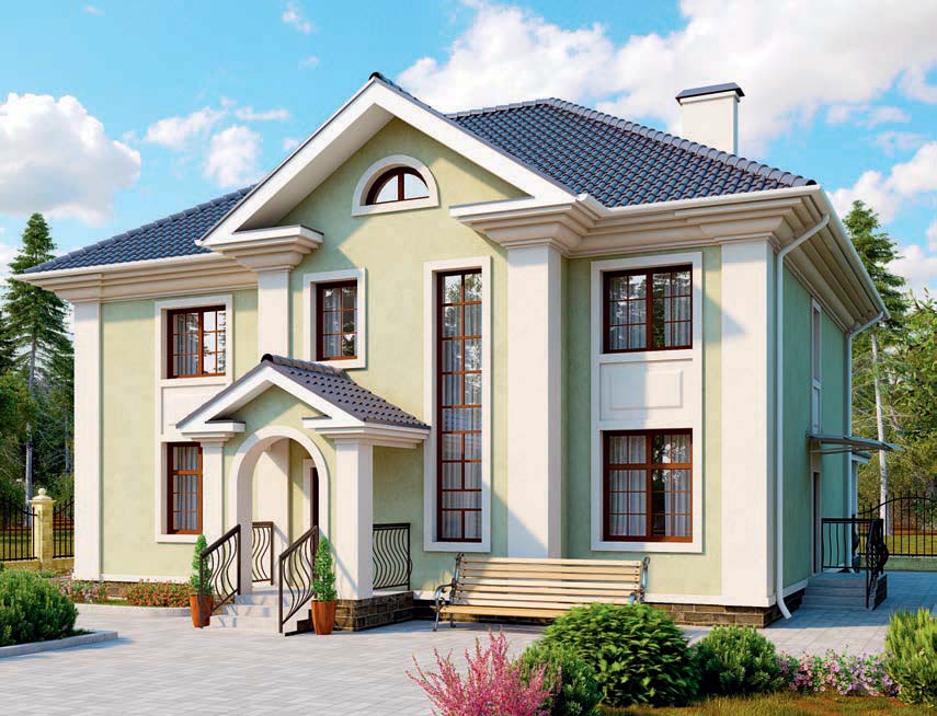 проект дома из газобетона AS-2136 строительство под ключ за 4 070 000 рублей