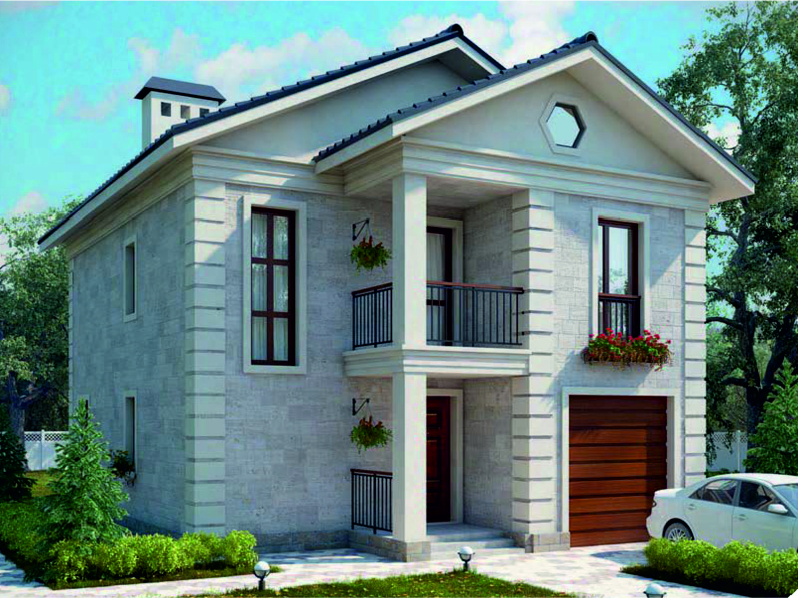 проект дома из газобетона JB-2079 строительство под ключ за 35000р./м2 <br>итого 2 465 100 рублей